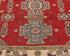 3x5 Red Kuba Afghan Hand Knotted Wool Area Rug